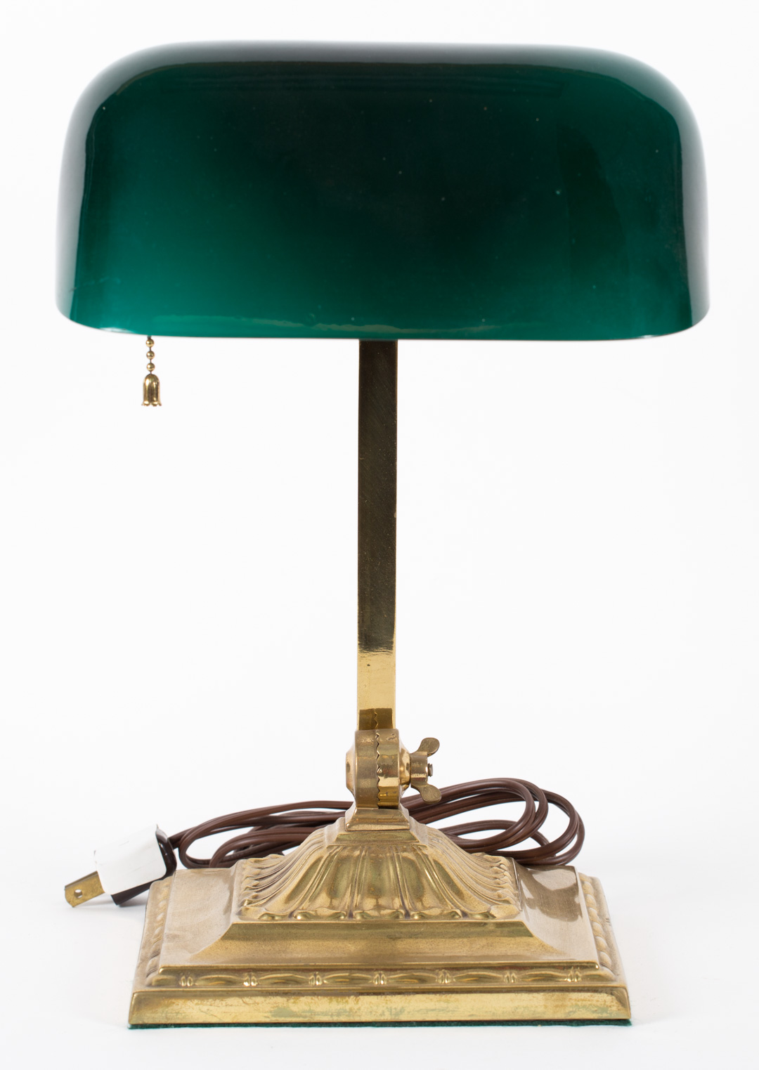 Appraisal: Emeralite No desk lamp circa s brass base with cased