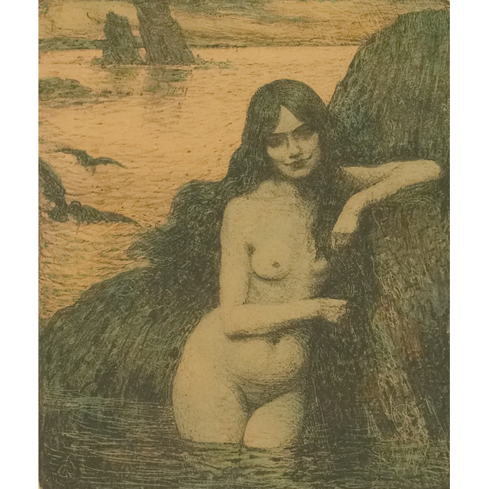 Appraisal: Charles Francois Prosper Guerin French - ''Sirene '' lithograph ''