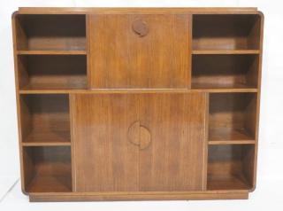 Appraisal: MODERN AGE Art Deco Bookcase Desk Drop front des MODERN