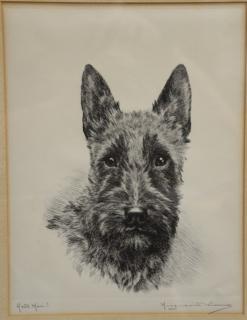 Appraisal: Marguerite Kirmse - etching Hoot Mon signed lower right Marguerite