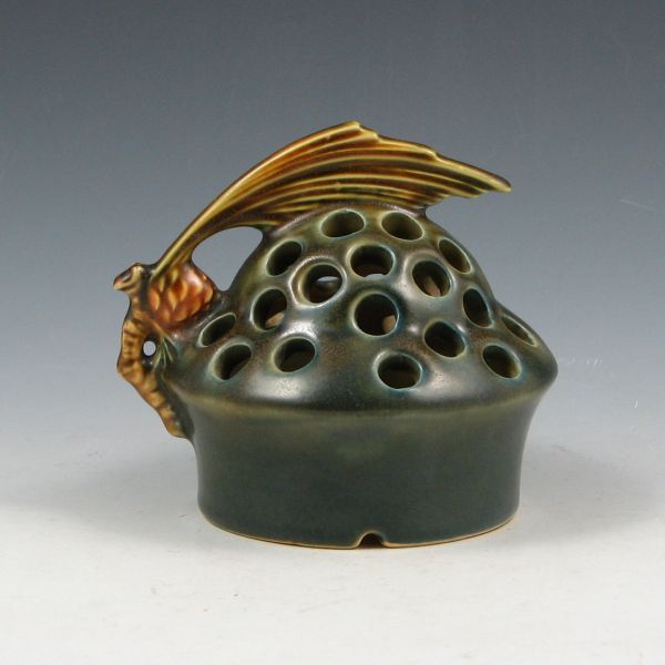 Appraisal: Roseville Pine Cone flower holder While the predominant color on