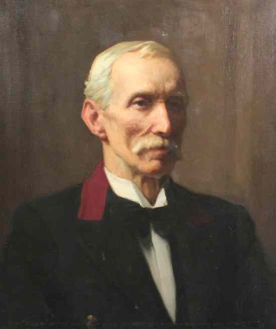 Appraisal: Ernest Moore - oil on canvas Portrait of a gentleman