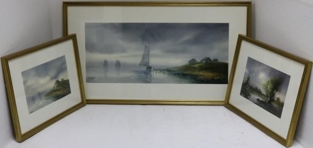 Appraisal: PAULINE MEYER COLYAR - NEW BEDFORD FRAMED WATERCOLORS TO INCLUDE