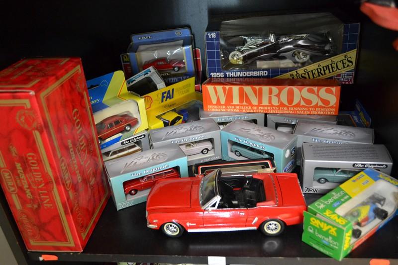 Appraisal: SHELF OF ASSORTED FORD BOXED DIE CAST CARS