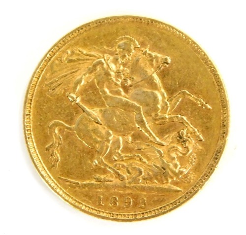 Appraisal: A Victorian full gold sovereign dated