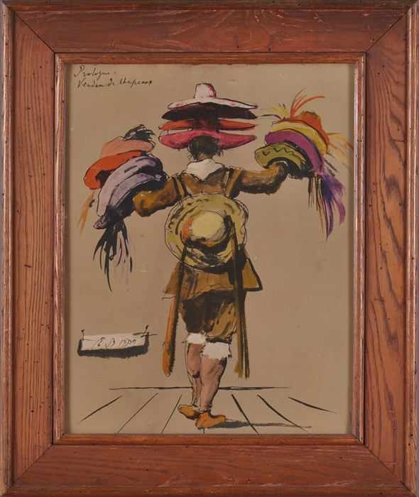 Appraisal: EUGENE BERMAN - THE HAT SELLER Reproduction print on paper