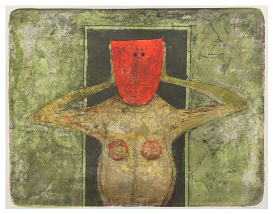 Appraisal: Sale Lot Rufino Tamayo Mexican - Mascara Roja from Mujeres