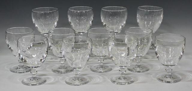 Appraisal: lot of Steuben colorless leaded art glass water goblets designed