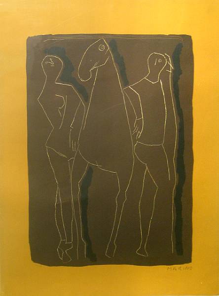 Appraisal: Marino Marini Italian - Composizione G L Color lithograph on