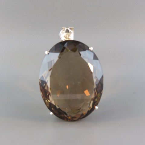 Appraisal: Smokey Quartz Pendant huge oval gem weighing approx carats x