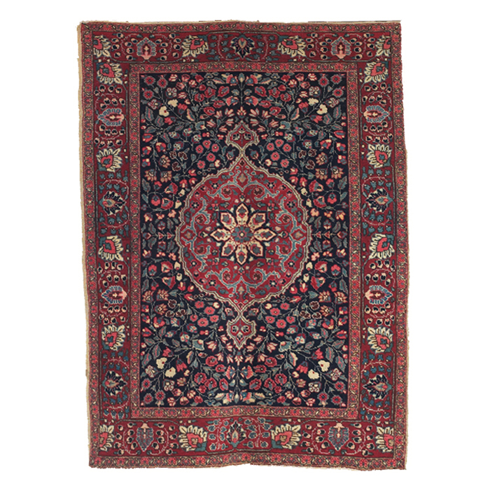 Appraisal: Persian Tabriz rug c stylized floral design with a central