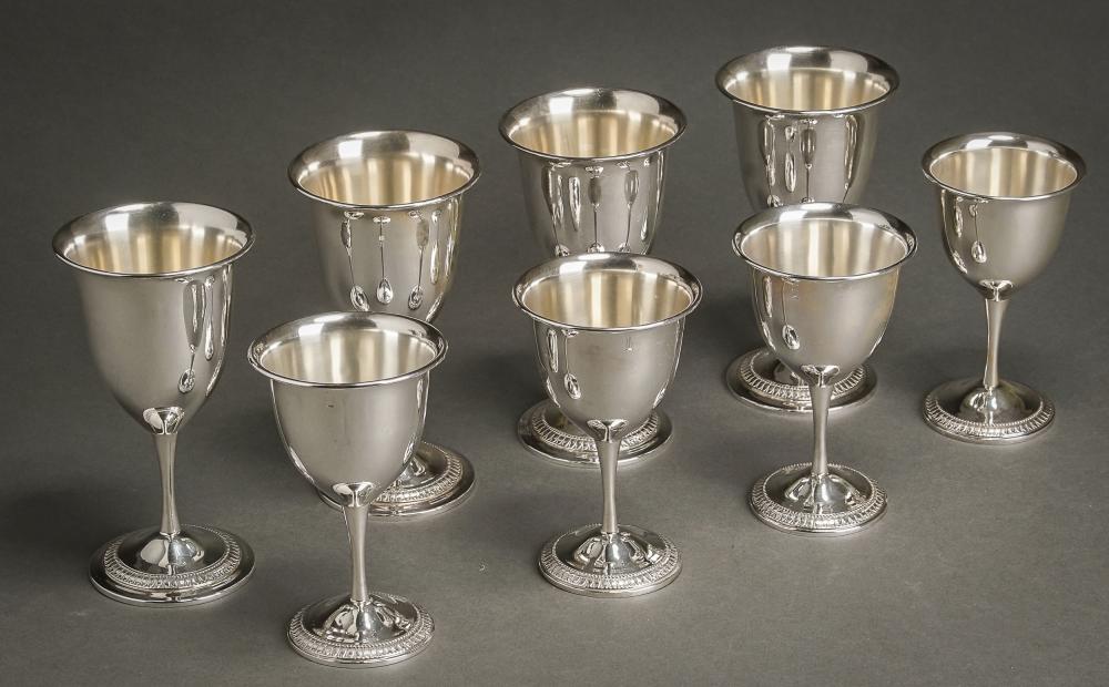 Appraisal: SET OF TWENTY-FOUR PERUVIAN STERLING STEM WINE GOBLETS CAMUSSO MID-