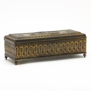 Appraisal: Jennings Brothers Neoclassical Style Humidor early th century gilt bronze