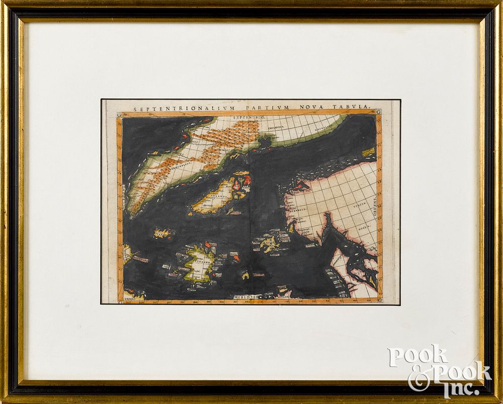 Appraisal: Girolamo Ruscelli color engraved map Girolamo Ruscelli color engraved map