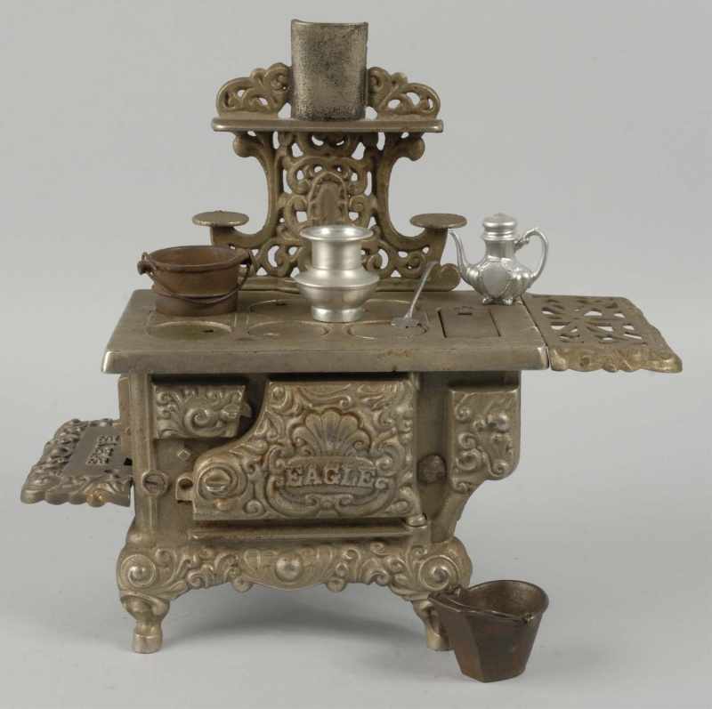 Appraisal: Cast Iron Hubley Eagle Children's Stove Description Includes accessories Condition