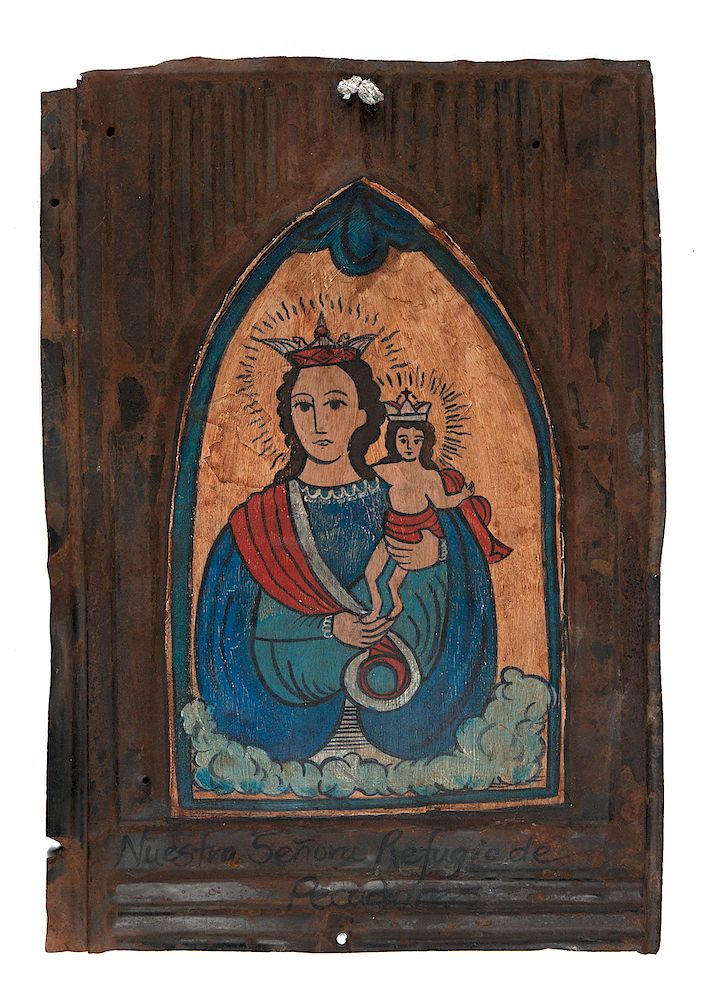 Appraisal: Artist Unknown Nuestra Senora Retablo Artist Unknown Nuestra Senora Retablo