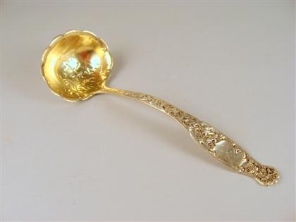 Appraisal: Whiting sterling silver ladle late th century The handle decorated