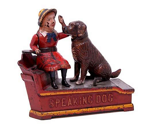 Appraisal: Shepard Hardware Speaking Dog Mechanical Bank Shepard Hardware Speaking Dog