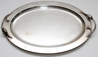 Appraisal: BLOSSOM PATTERN SILVERPLATE SERVING TRAY BLOSSOM PATTERN SILVERPLATE SERVING TRAY