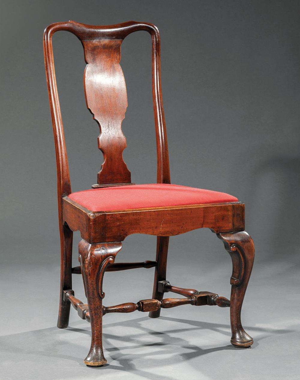 Appraisal: American Queen Anne Carved Walnut Side Chair mid- th c