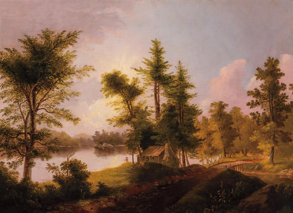 Appraisal: THOMAS DOUGHTY American - Landscape with Pine Trees and House