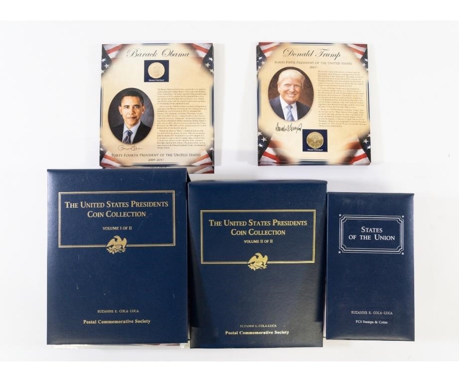 Appraisal: The United States Presidents coin collection volumes and one dollar