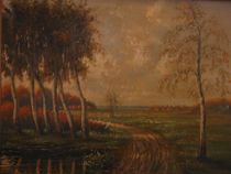 Appraisal: Ferdinand Danton American th th Century Landscape With Birch Trees