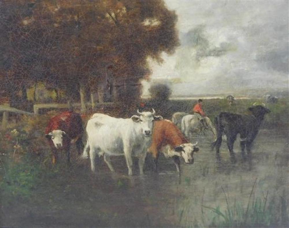 Appraisal: Charles T Phelan American b oil on canvas pastoral scene