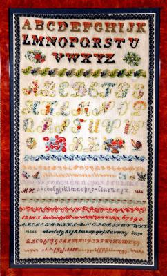 Appraisal: A VICTORIAN ALPHABETICAL SAMPLER signed with the initials MH and