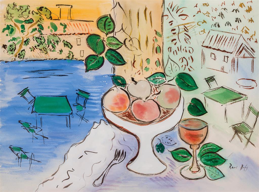 Appraisal: RAOUL DUFY French - Nature Morte au Jardin watercolor on