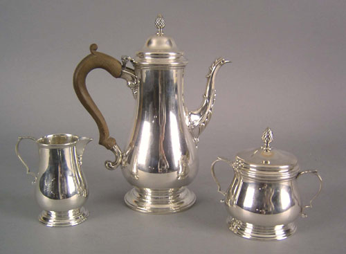 Appraisal: J E Caldwell Co sterling silver -piece tea service to