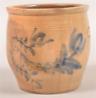 Appraisal: D P Shenfelder Gallon Crock with Floral Decoration D P