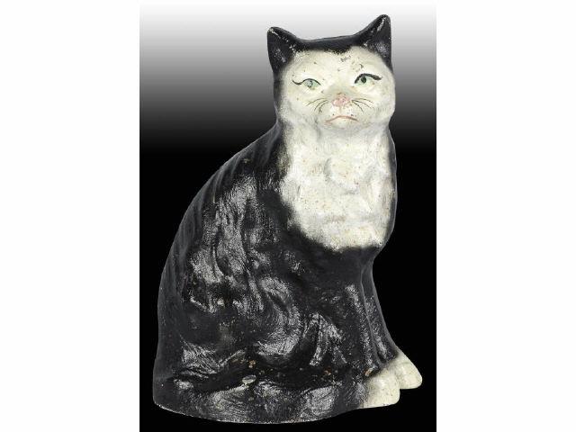 Appraisal: Sitting Cat Cast Iron Doorstop Description Full-figure John Wright Condition