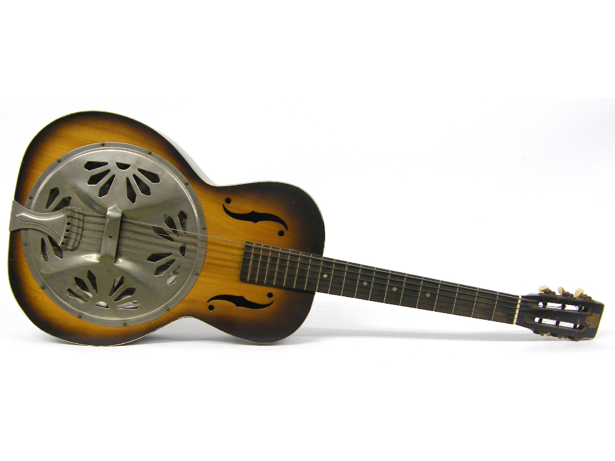 Appraisal: s Dobro style resonator guitar sunburst finish and nickel resonator