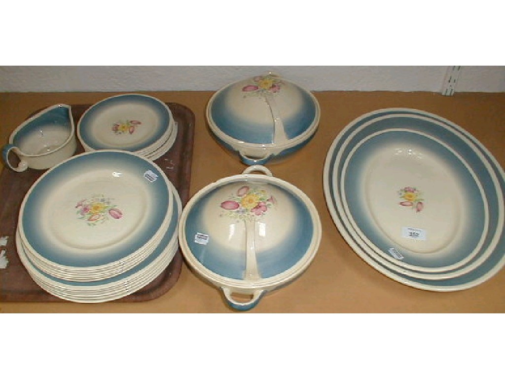 Appraisal: A Susie Cooper Printemps part dinner service comprising eighteen plates