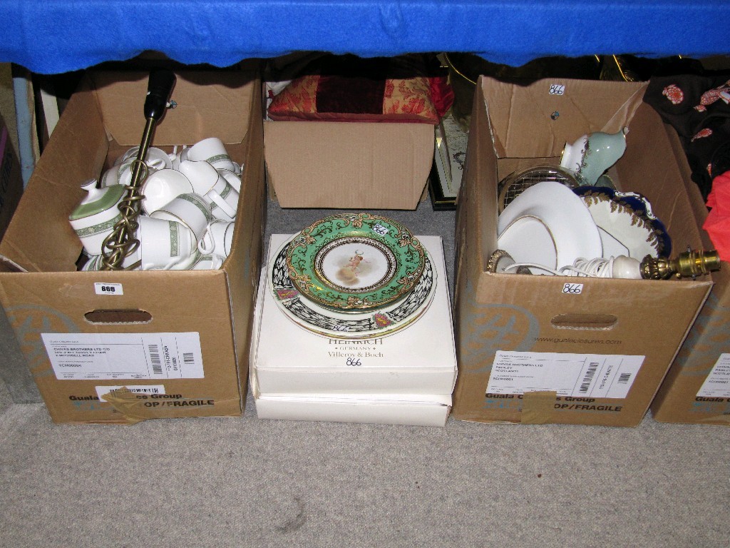 Appraisal: Lot comprising two boxes of assorted ceramics and dinnerwares and