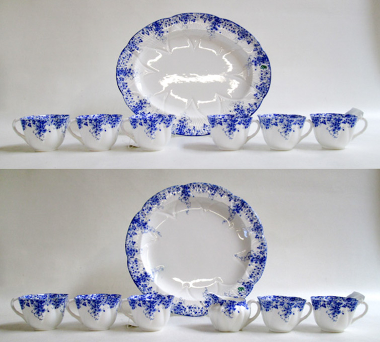 Appraisal: SHELLEY BONE CHINA IN THE DAINTY BLUE PATTERN consisting of