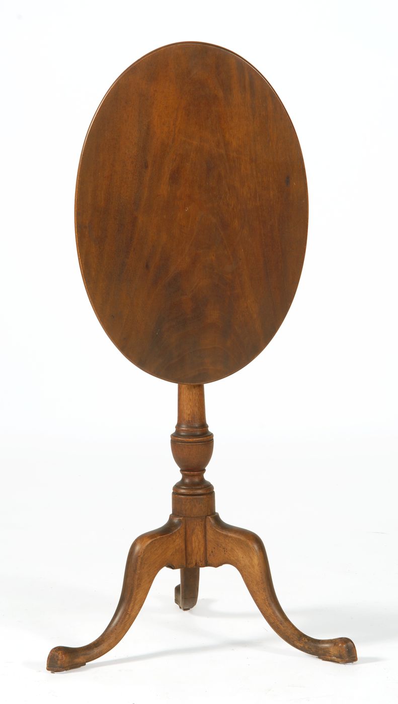 Appraisal: ANTIQUE AMERICAN QUEEN ANNE TILT-TOP CANDLESTAND ATTRIBUTED TO JOSEPH SHORT