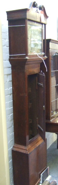 Appraisal: A th century oak and mahogany cased longcase clock the