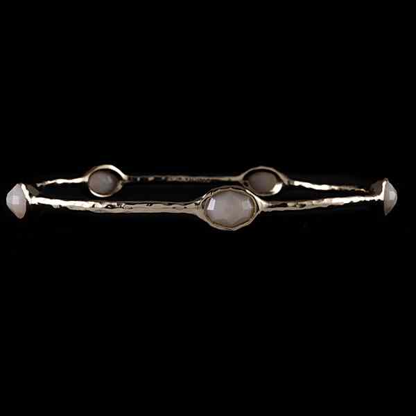 Appraisal: Ippolita Ros and Rosy Quartz Bangle Ippolita hand-hammered ros bangle