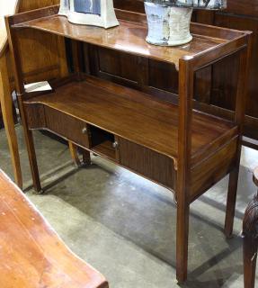 Appraisal: English mahogany bookcase th century having two tiers the lower