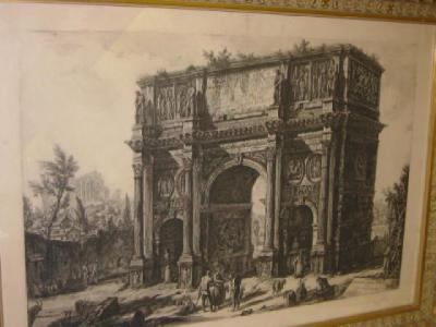 Appraisal: CAVOLIERE PIRANESI View of the Arch of Constantine etching plate