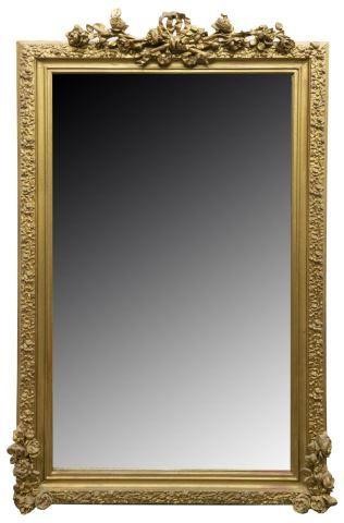 Appraisal: French Louis XVI style giltwood mirror early th c with