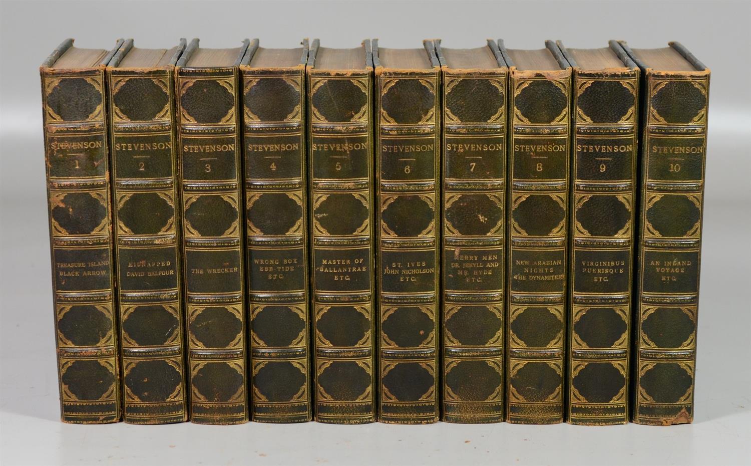 Appraisal: Stevenson Robert Louis Works New York volumes morocco books