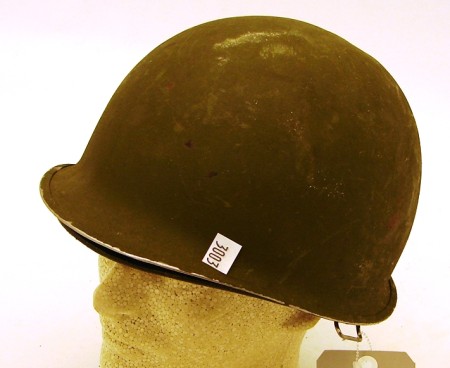 Appraisal: US M helmet complete with composition liner missing chin straps