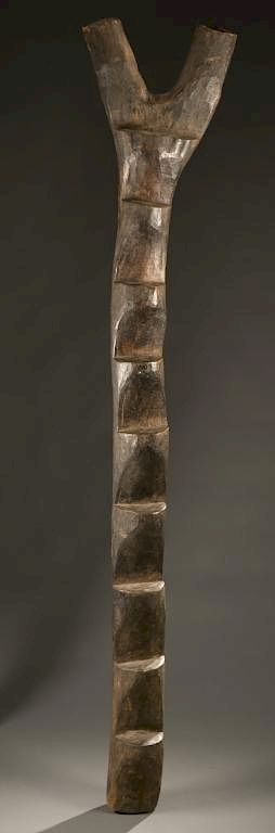 Appraisal: Dogon wooden ladder th th c A wooden ladder Mali