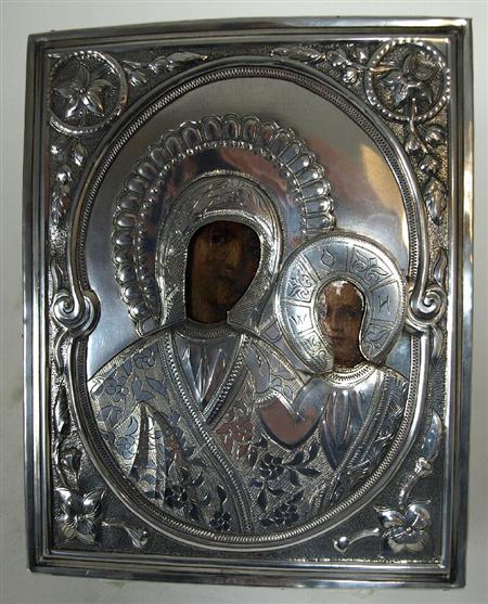 Appraisal: LATE TH CENTURY RUSSIAN SCHOOL THE VIRGIN MARY AS HODEGETRIA