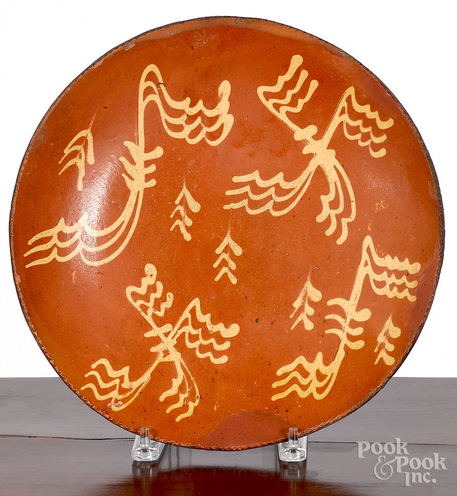 Appraisal: Pennsylvania redware charger Exclusive on Bidsquare Pennsylvania redware charger th