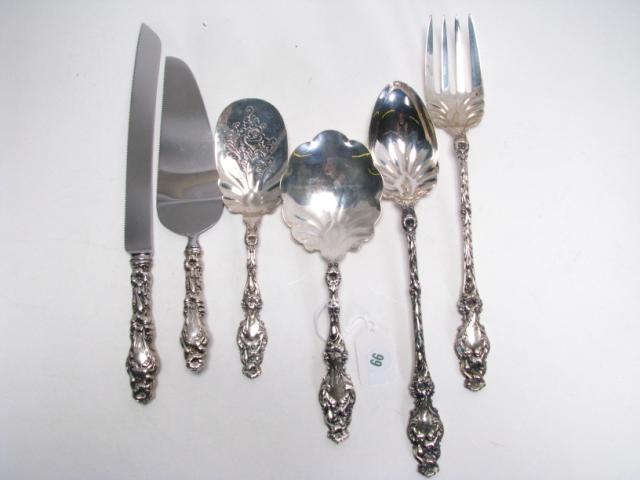 Appraisal: Gorham sterling Lily pattern serving pieces including salad set pastry