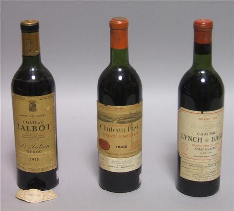 Appraisal: THREE BOTTLE COLLECTION OF s FRENCH WINE Including one bottle